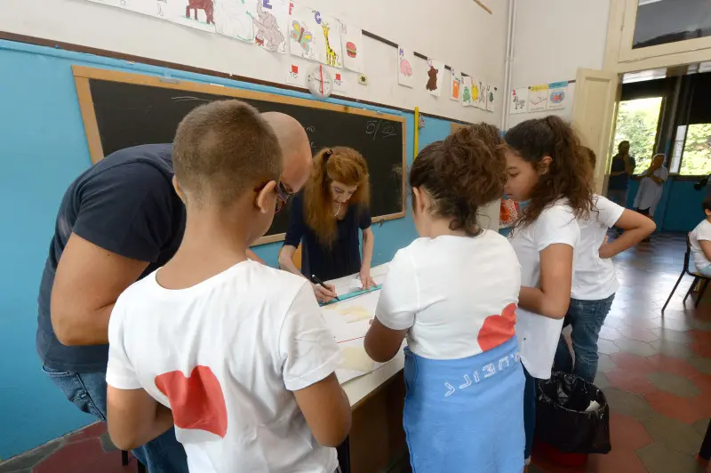 Primo giorno di scuola alla primaria Manzoni
