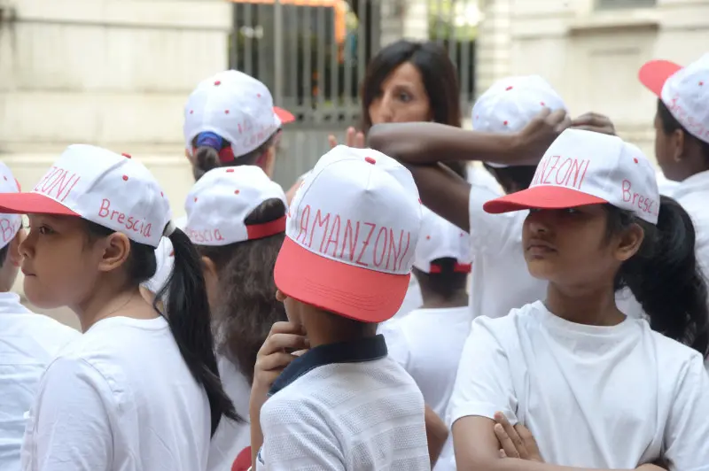 Primo giorno di scuola alla primaria Manzoni