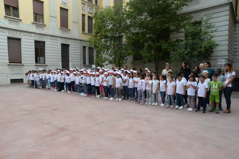 Primo giorno di scuola alla primaria Manzoni