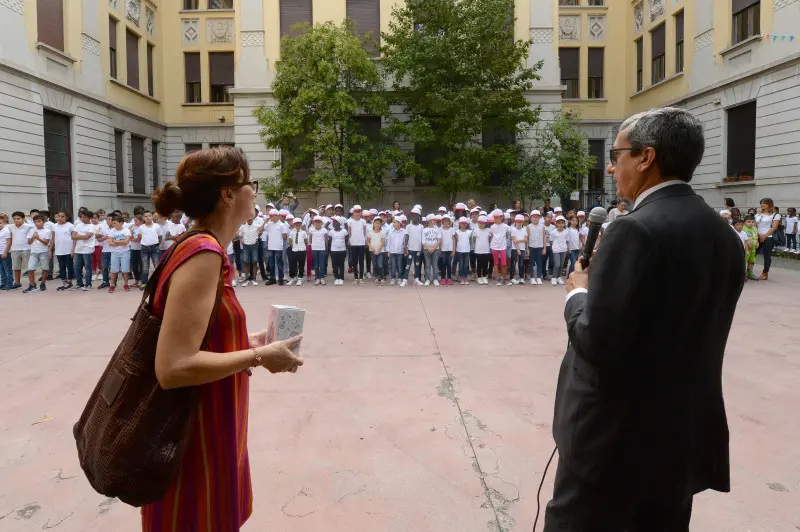 Primo giorno di scuola alla primaria Manzoni