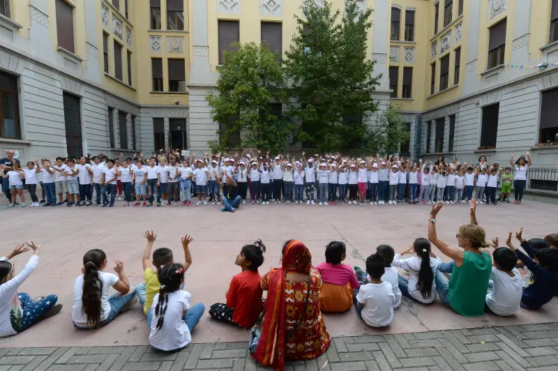 Primo giorno di scuola alla primaria Manzoni