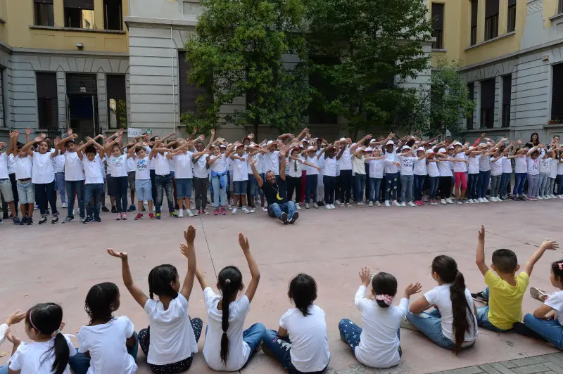 Primo giorno di scuola alla primaria Manzoni