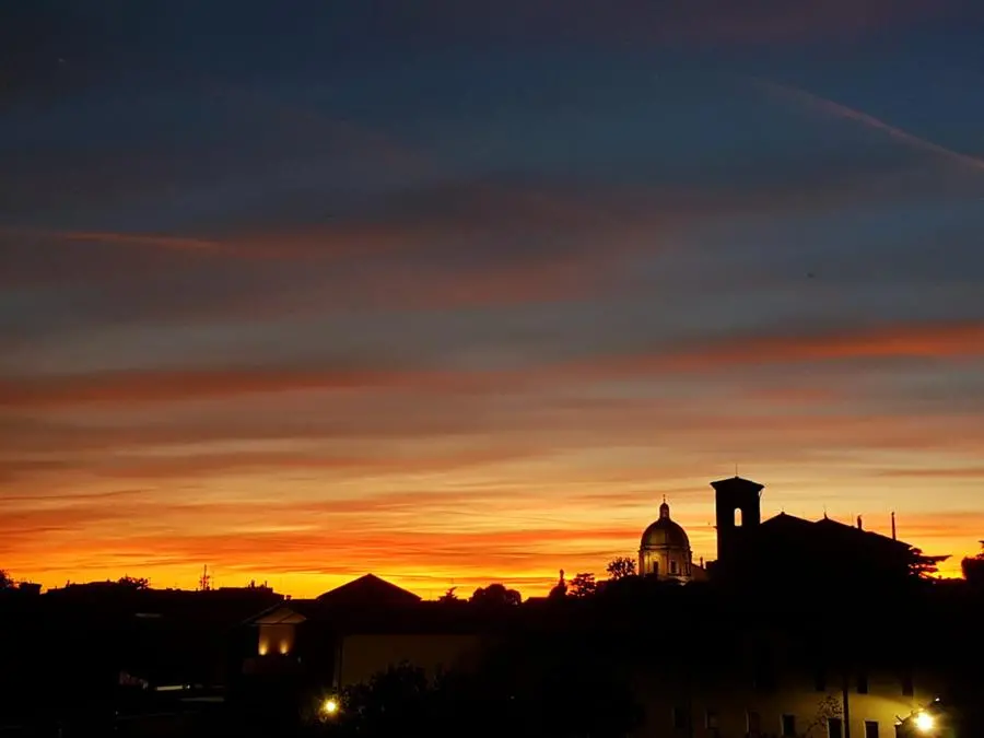Il tramonto su Brescia e provincia