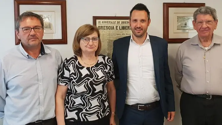 Rappresentanti Fai. Da sinistra il presidente di Fai Brescia Sergio Piardi, Giuseppina Mussetola, il consigliere Barucco e Petrogalli