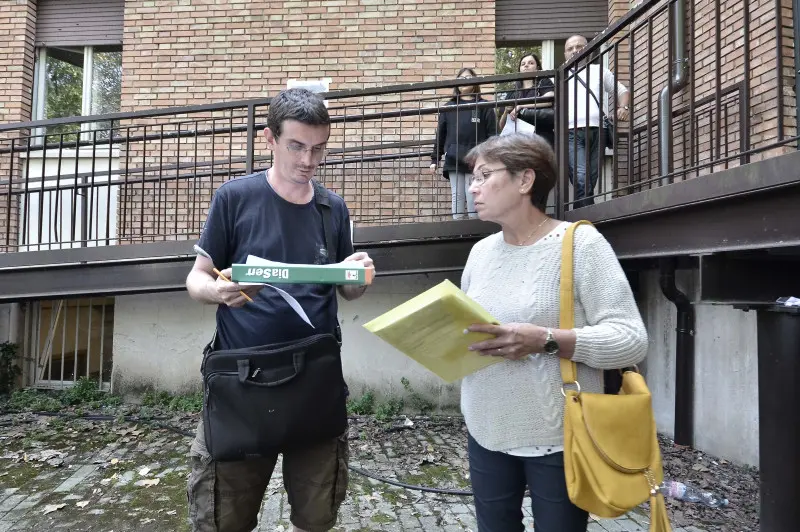 Le immagini di questa mattina all'ex-provveditorato