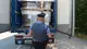 Uno dei camion sottoposto a controllo