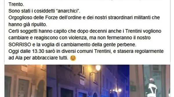 La sede della Lega colpita dalla bomba carta - Foto Facebook