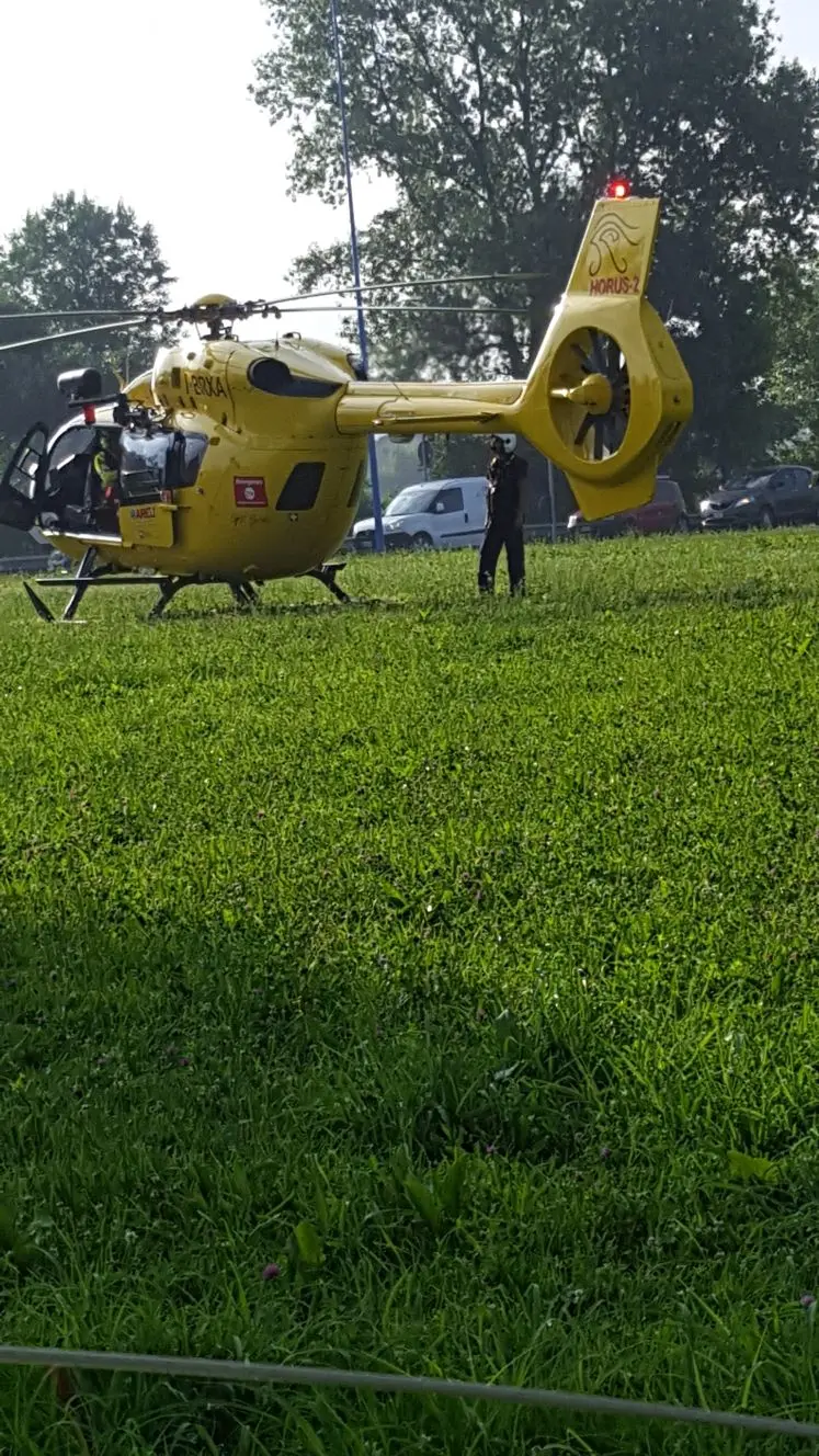 Soccorsi sul luogo dell'incidente