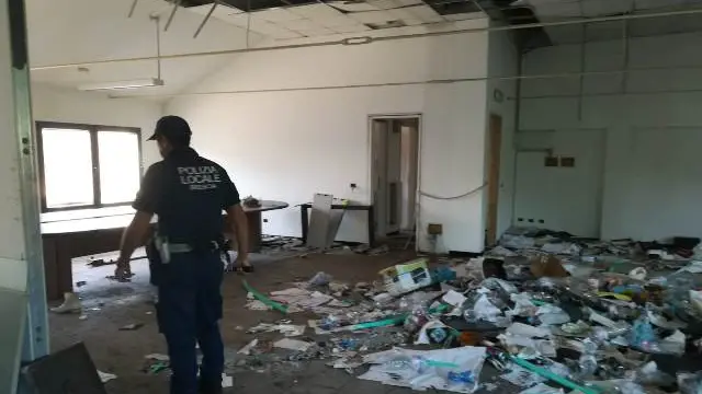 I locali dello stabile di via Nicolini 7 sgomberati stamane dalla Locale