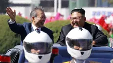Moon Jae-in e Kim Jong-un - Foto Ansa/Epa