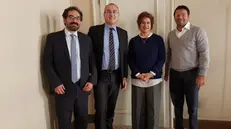 Da sinistra: Andrea Daconto (vicepresidente), Fabrizio Scuri (presidente), Bruna Gozzi (consigliere), Roberto Salvadori (direttore) - Foto  © www.giornaledibrescia.it