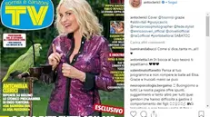 Da Instagram la copertina di Tv Sorrisi e Canzoni con la Clerici - Foto Instagram