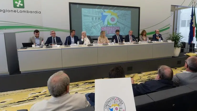 Al Pirellone. Il tavolo della presentazione della Fiera ieri in Regione Lombardia con le consigliere Tironi ed Epis