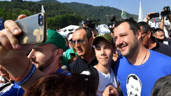Salvini al raduno di Pontida: arrivo da star
