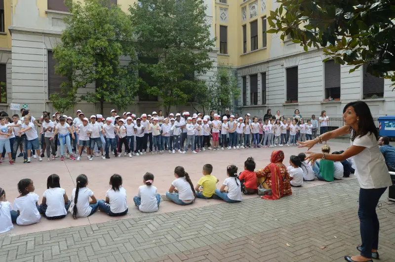 Primo giorno di scuola alla primaria Manzoni