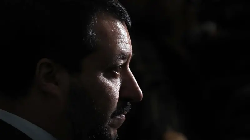 Il vicepremier Matteo Salvini - Foto Ansa/Ap Christophe Ena