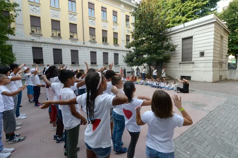 Primo giorno di scuola alla primaria Manzoni