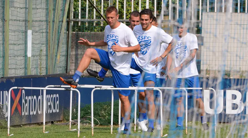 Il primo allenamento del Brescia Calcio al San Filippo