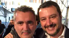 Giorgio Bontempi, sindaco di Agnosine, con Matteo Salvini