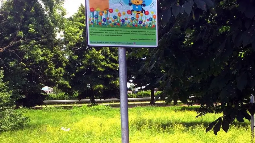 Il cartello segnala un «pascolo» destinato alle api