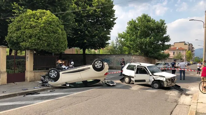 L'incidente in via Lombardia