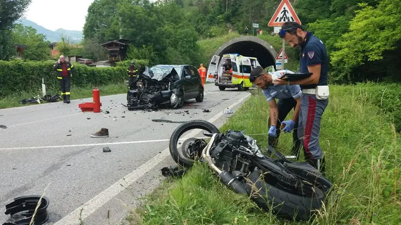 Moto contro auto a Sabbio Chiese: un morto // © www.giornaledibrescia.it