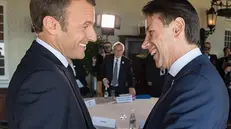 Emmanuel Macron e Giuseppe Conte