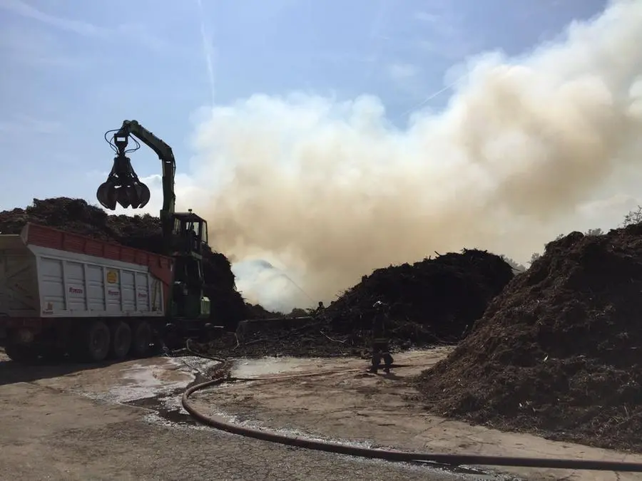 L'incendio nelle campagne di Rudiano