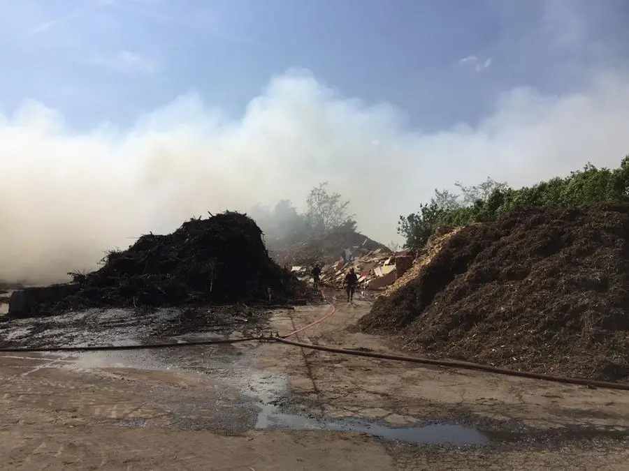 L'incendio nelle campagne di Rudiano