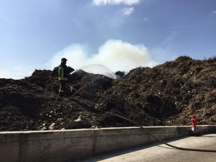 L'incendio nelle campagne di Rudiano