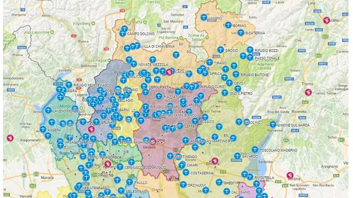 I siti recensiti in Lombardia: per ogni punto un possibile atterraggio - Foto © www.giornaledibrescia.it