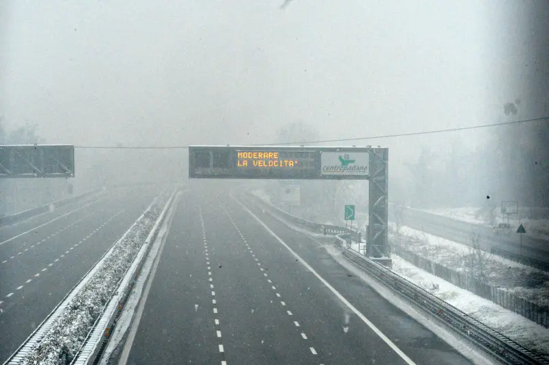 A21 chiusa per neve