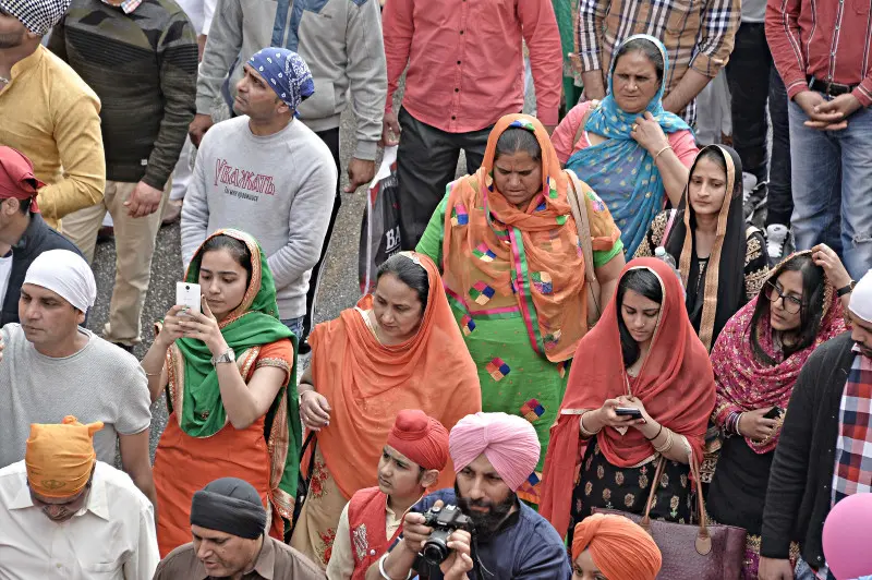 I sikh per le vie della città