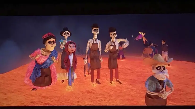 Una scena di Coco, il film della Pixar