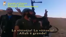 Un fermo immagine del video dell'operazione antiterrorismo della GdF