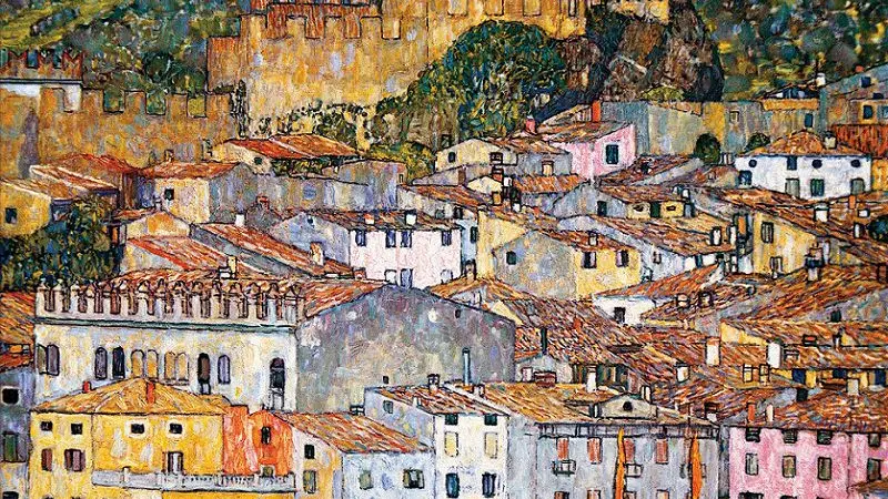 Malcesine on Lake Garda, 1913 by Gustav Klimt - Il quadro che il grande pittore produsse sul Lago di Garda