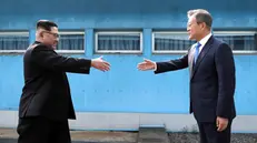 Kim Jong-un e Moon Jae-in - Foto Ansa/Korea Summit Press Pool