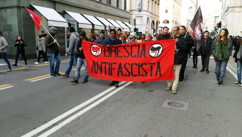 Manifestazione antifascista in centro storico