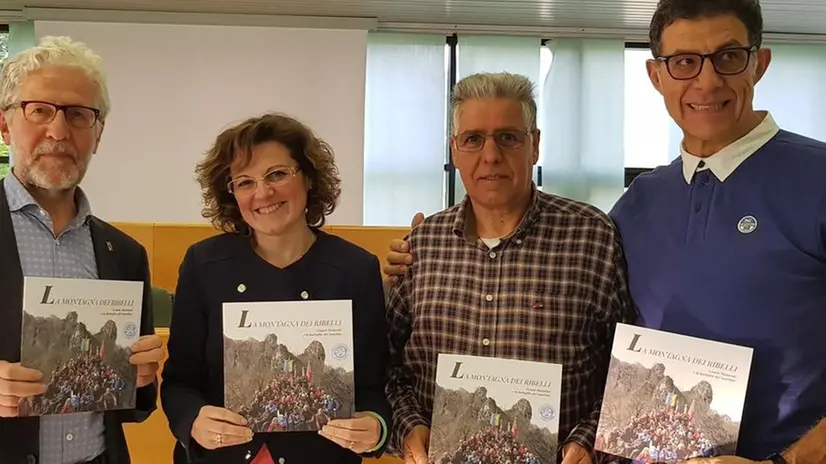 La presentazione. Da sinistra: Pattarini, Ricci, Scali, Pedroni