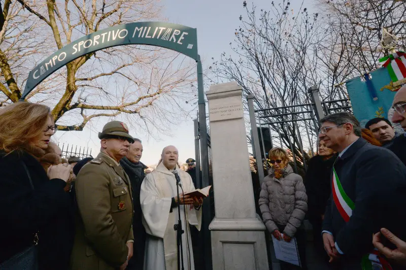 La cerimonia di intitolazione di Campo Marte