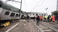 L'incidente ferroviario a Pioltello - Foto Ansa
