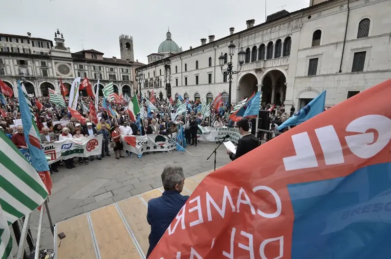 Primo Maggio in piazza Loggia