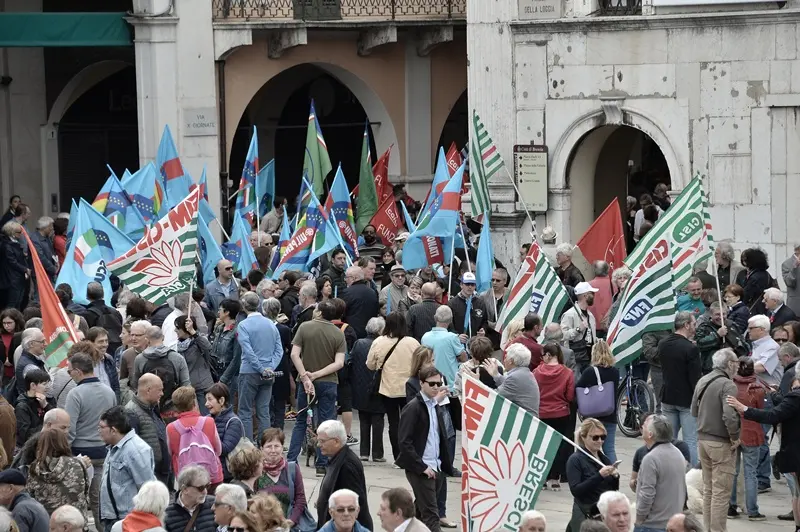 Primo Maggio in piazza Loggia