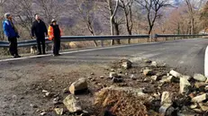 La frana di fine dicembre sulla Provinciale 6 a Cevo