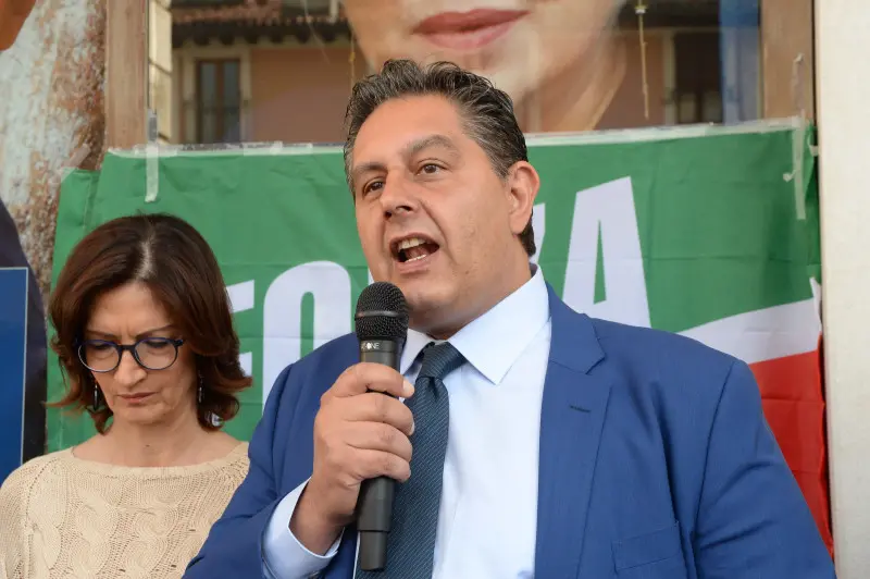 Mariastella Gelmini e Giovanni Toti alla sede del comitato elettorale di Paola Vilardi