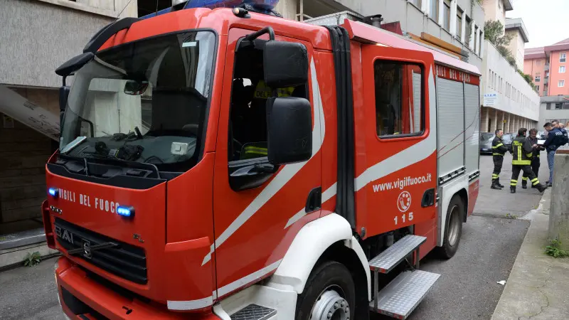 I soccorsi in via Rodi per il principio di incendio