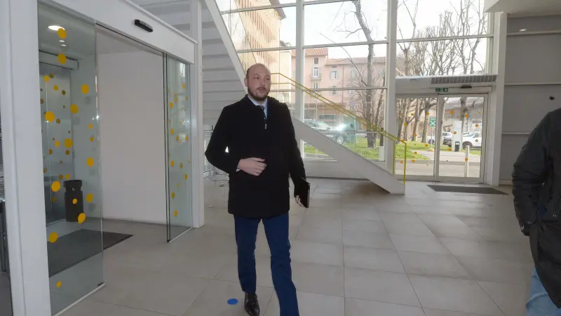 Dario Violi durante la visita al GdB