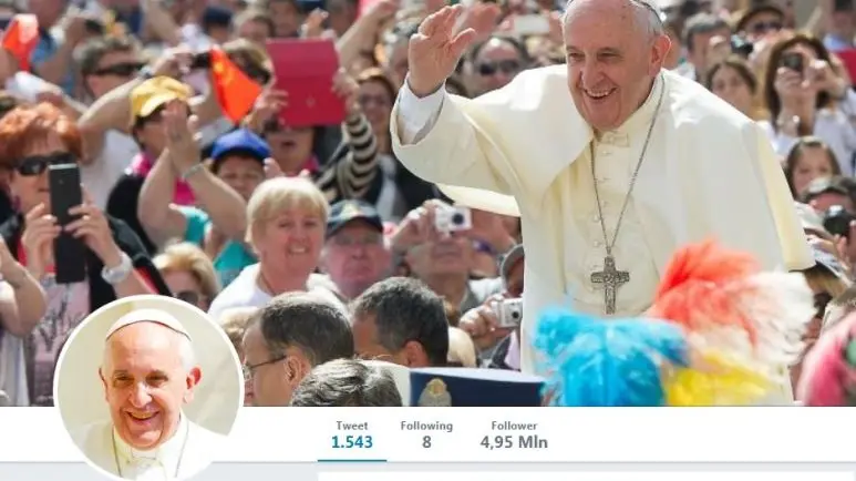 Il tweet di Papa Francesco - © www.giornaledibrescia.it