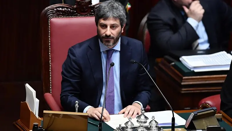 Roberto Fico dopo l'elezione a presidente della Camera - Foto Ansa/Ettore Ferrari