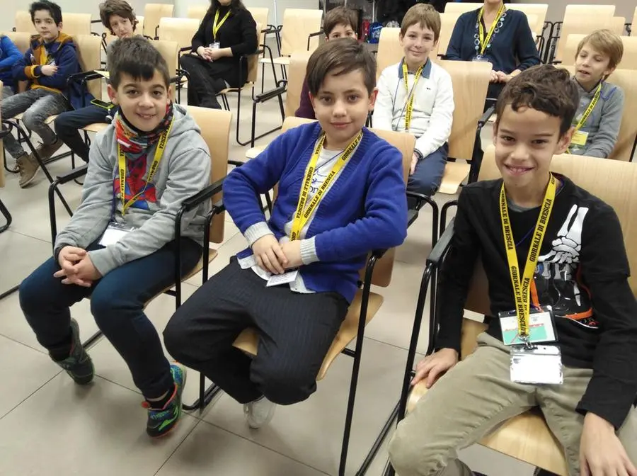 Gli studenti in visita al giornale